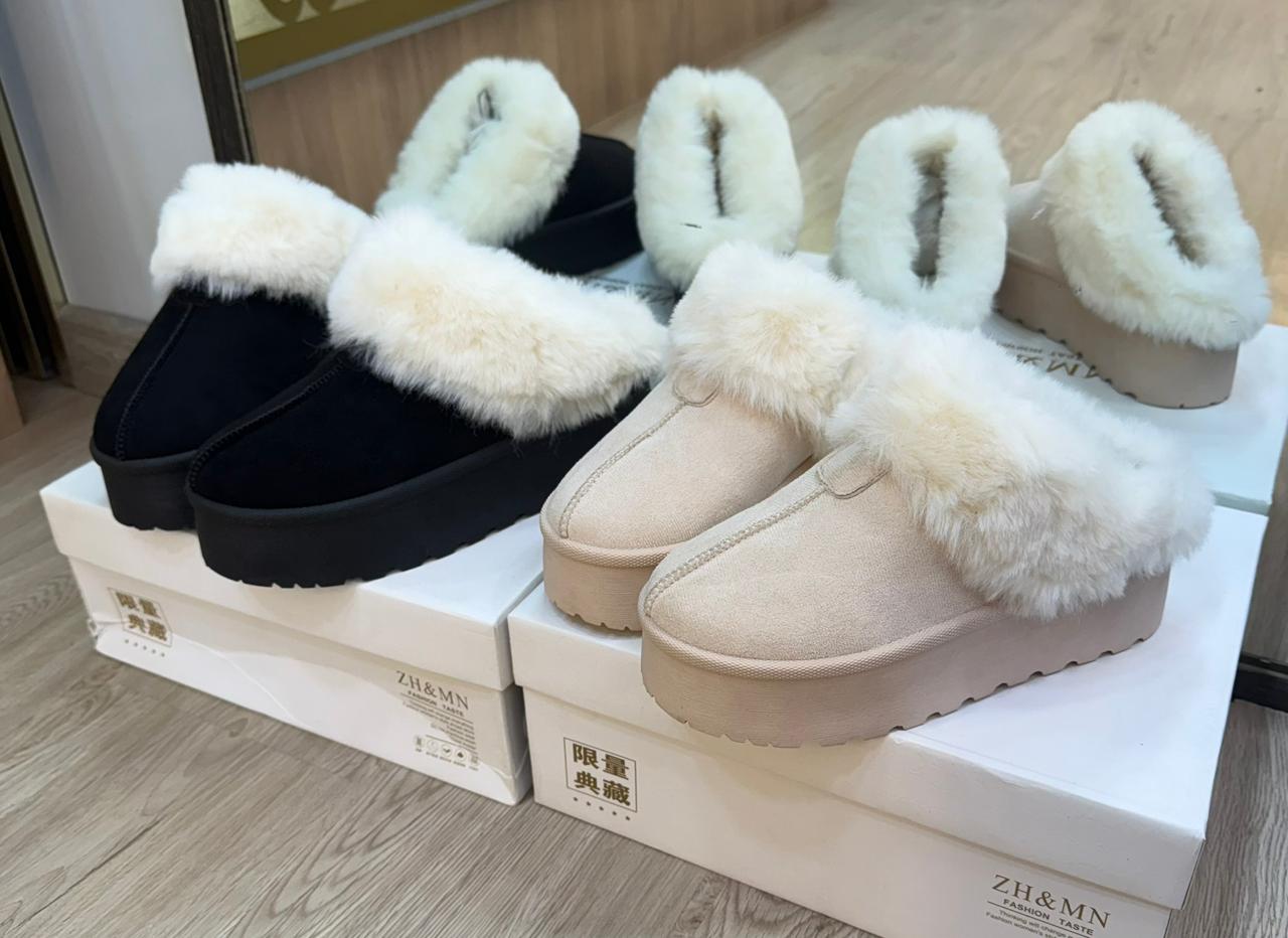 Pantuflas Plataforma Peluche